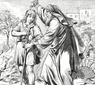 Samuel the prophet anoints Saul